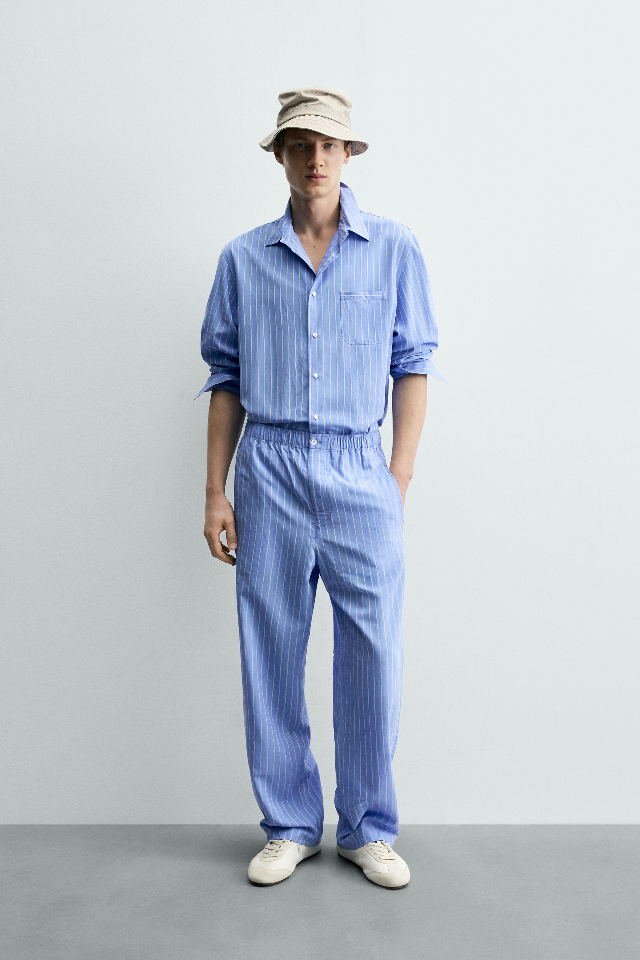 REGULAR FIT STRIPED PANTS